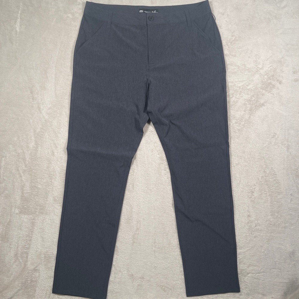 TravisMathew Pants Open to Close Men 34 Navy Stretch Performance Golf Trousers - Picture 2 of 9